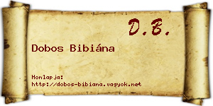 Dobos Bibiána névjegykártya